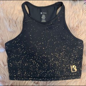 BuffBunny Rosé crop top - black with rose gold